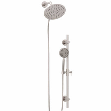 Main Image Dual Shower Head with Slide Bar Set Brushed Nickel  / 2.5 - The Shower Head Store