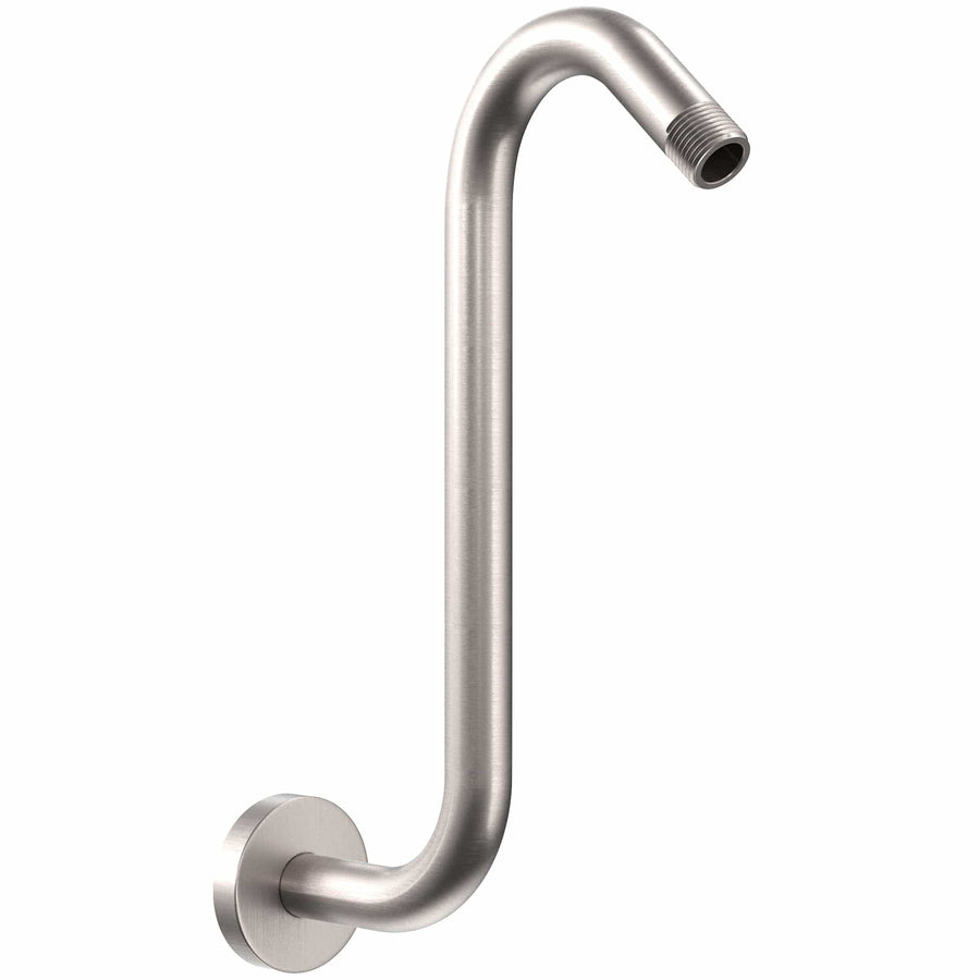Main Image S-style Shower Arm Brushed Nickel - The Shower Head Store