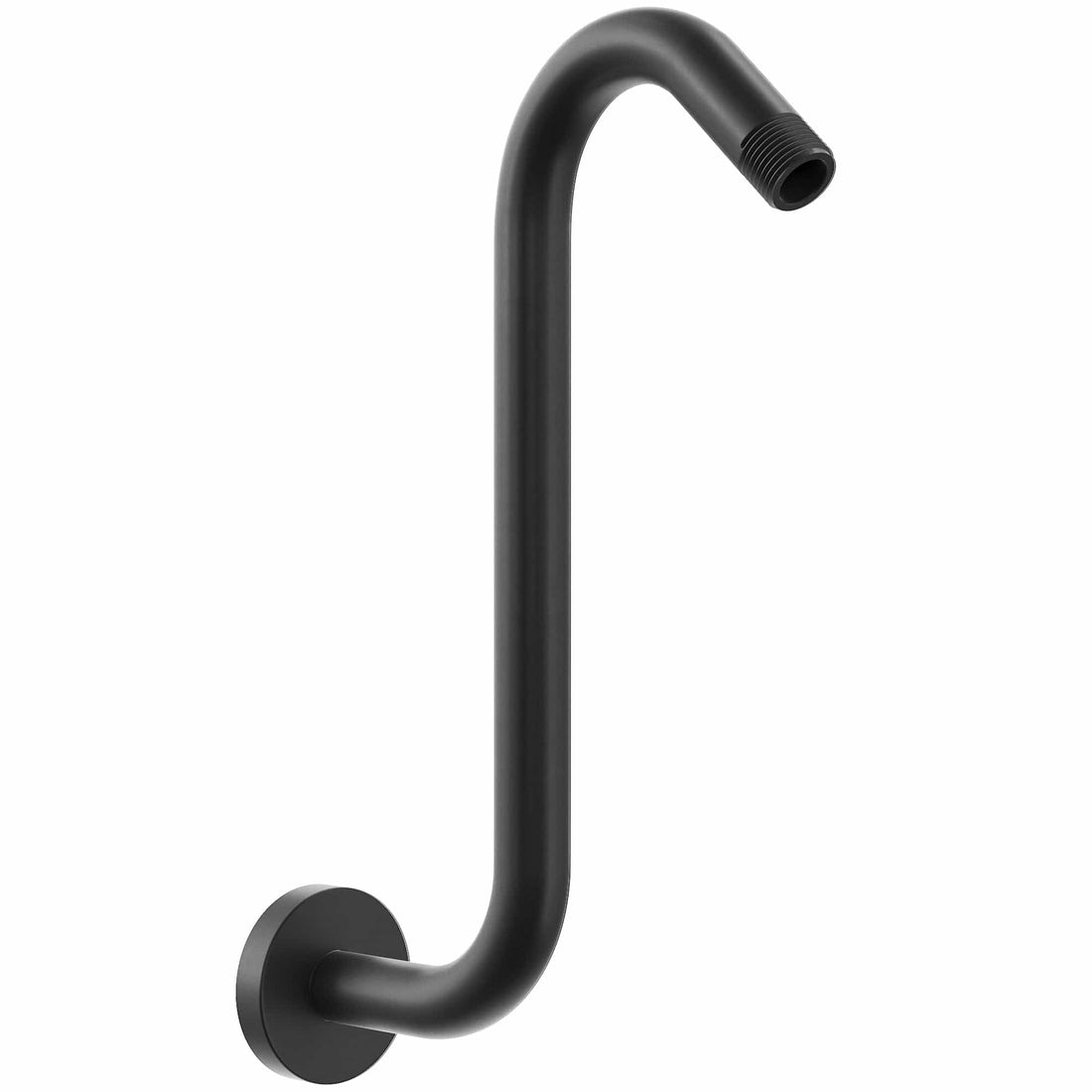 Main_Image_S-style_Shower_Arm Matte Black - The Shower Head Store