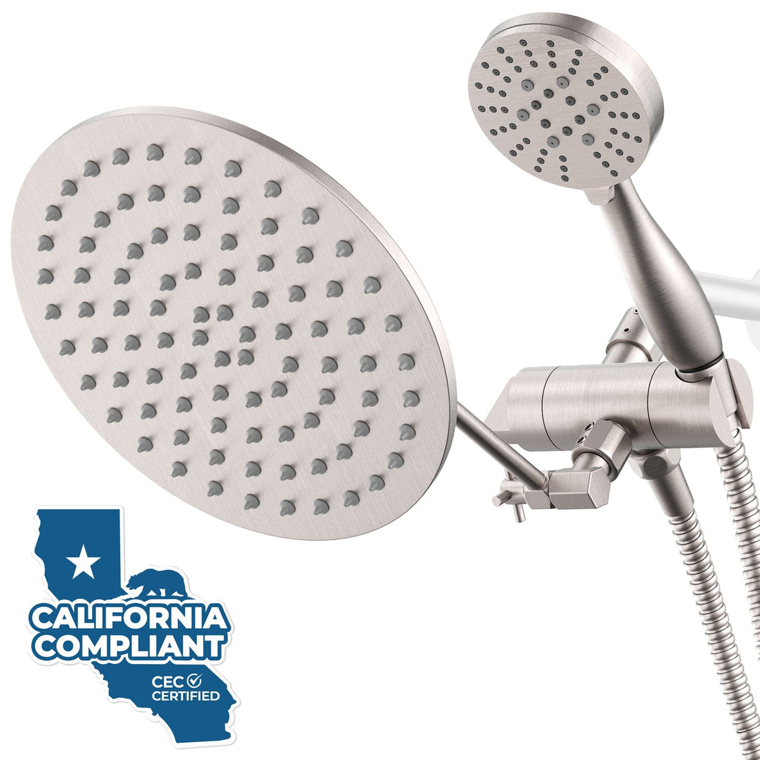 Main Image 3-Spray Dual with Adjustable Arm Brushed Nickel / 1.75 - The Shower Head Store