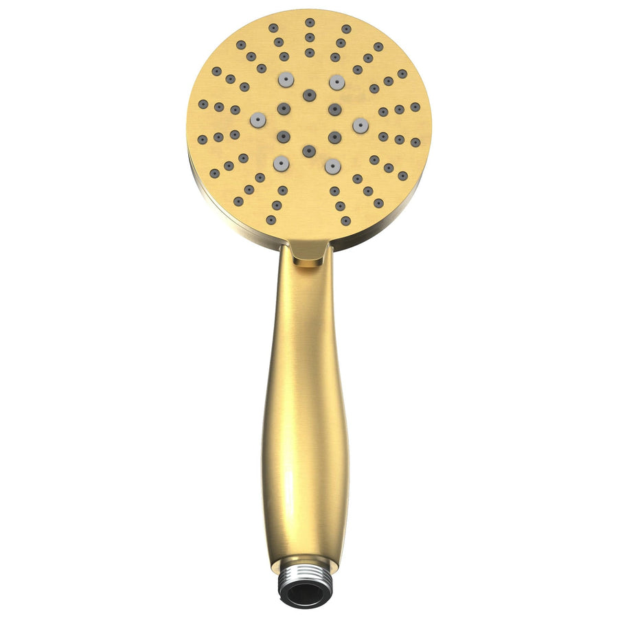 Main Image All Metal 3-Spray Handheld Shower Head, Handshower Only Brushed Gold / 2.5 - The Shower Head Store