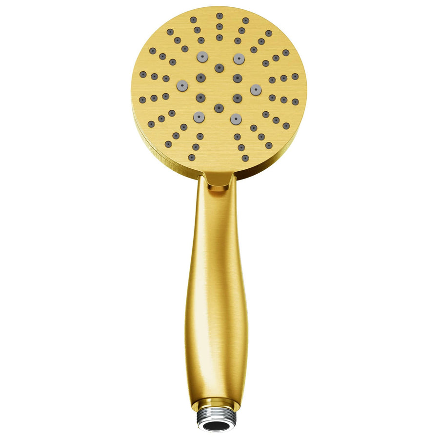 Main Image All Metal 3-Spray Handheld Shower Head, Handshower Only Brushed Gold / 2.5 GPM - The Shower Head Store