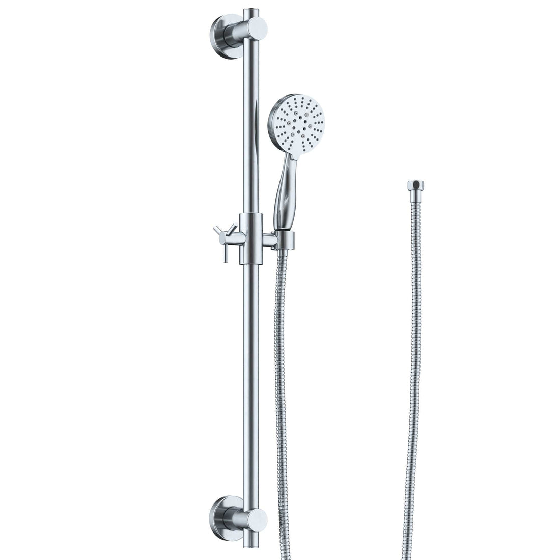 Main Image Slide Bar with 3-Spray Hand Held Shower Head & Hose Chrome / 2.5 - The Shower Head Store
