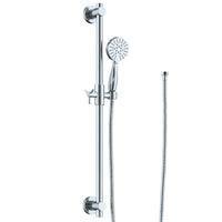 Main Image Slide Bar with 3-Spray Hand Held Shower Head & Hose Chrome / 2.5 - The Shower Head Store