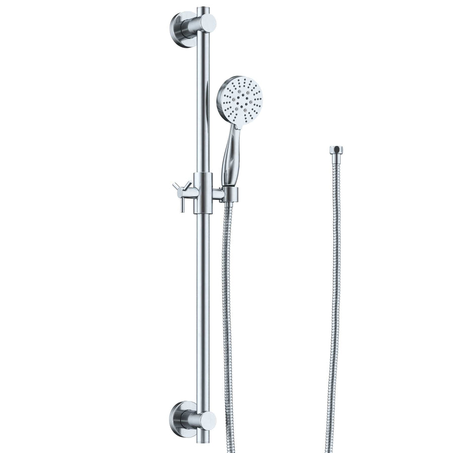 Main Image Slide Bar with 3-Spray Hand Held Shower Head & Hose Chrome / 2.5 - The Shower Head Store