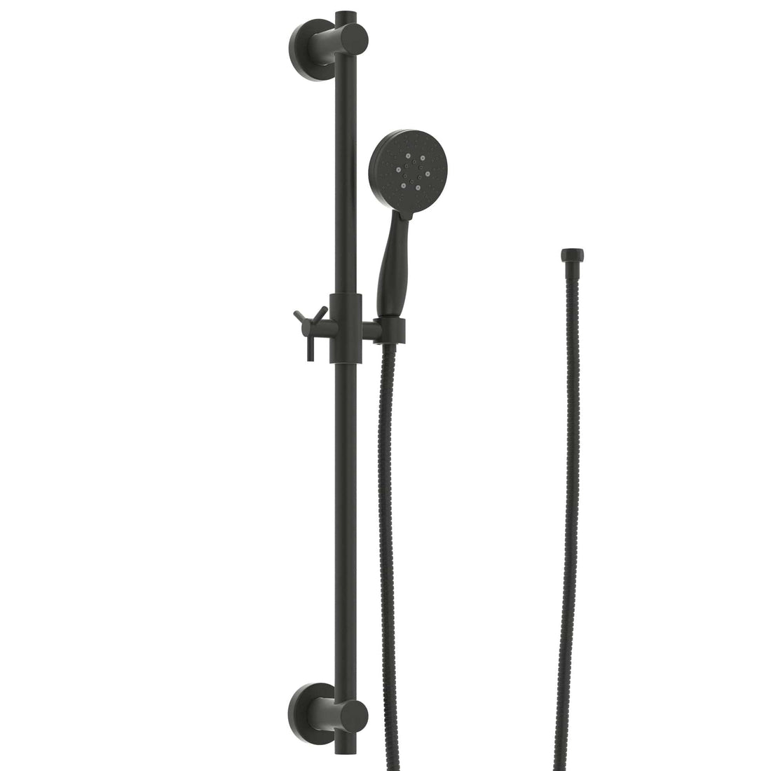 Main Image Slide Bar with 3-Spray Hand Held Shower Head & Hose Matte Black  / 2.5 - The Shower Head Store