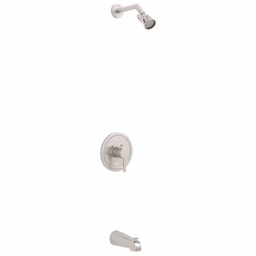 Main Image 2 Inch High Pressure Shower Head Set with Tub Spout and Valve and Trim Brushed Nickel / 2.5 - The Shower Head Store