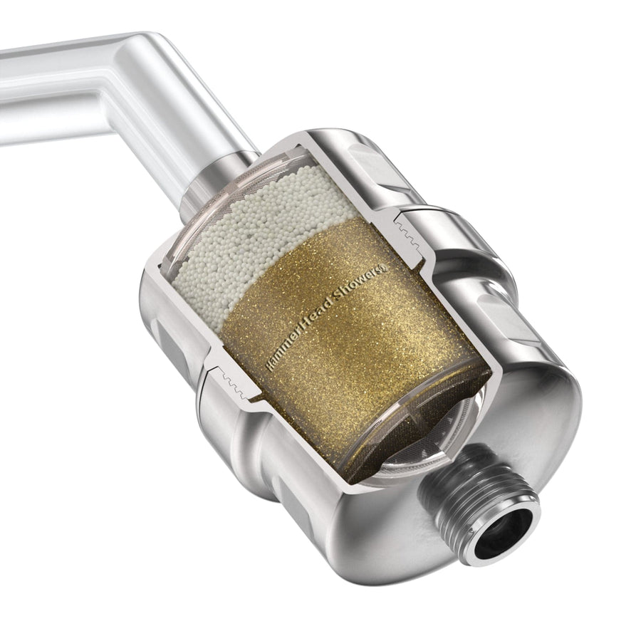 All Metal Shower Head Filter Removes Chlorine Universal Attachment The Shower Head Store