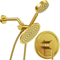 Main Image Complete Shower System with Valve and Trim Brushed Gold  / 2.5 - The Shower Head Store