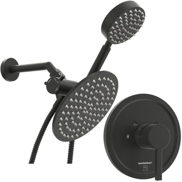 Main Image Complete Shower System with Valve and Trim Matte Black  / 2.5 - The Shower Head Store