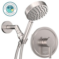 Main Image Valve and Trim, Low Flow 1-Spray Handheld and 7" Shower Arm Brushed Nickel  / 1.75 - The Shower Head Store