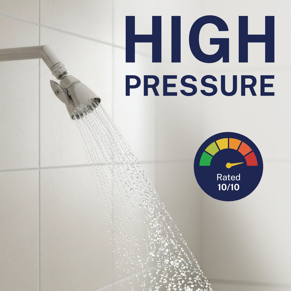 High Pressure All Metal 2-Inch High Pressure Shower Head Set - Complete Shower System with Valve and Trim Chrome / 2.5 GPM Chrome / 1.75 GPM - The Shower Head Store