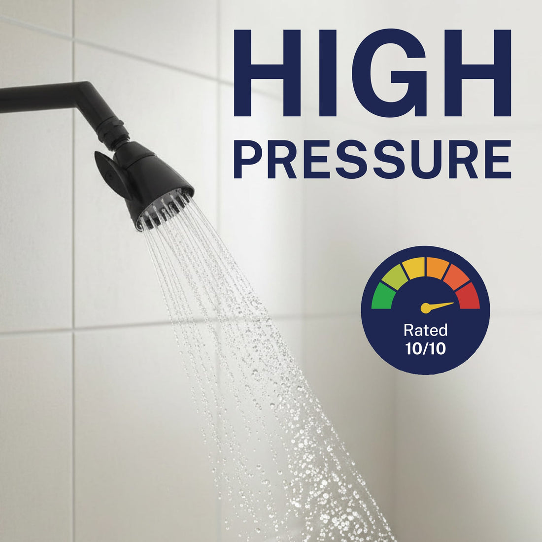 High Pressure All Metal 2-Inch Shower Head Set - Complete Shower System with Valve and Trim Matte Black / 2.5 GPM Matte Black / 1.75 GPM - The Shower Head Store
