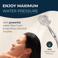 Maximum Water Pressure All Metal 3-Spray Hand Held Shower Head with Hose Brushed Nickel  / 2.5 - The Shower Head Store