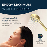 Max Pressure All Metal 1-Spray Handshower Brushed Gold / 2.5 - The Shower Head Store