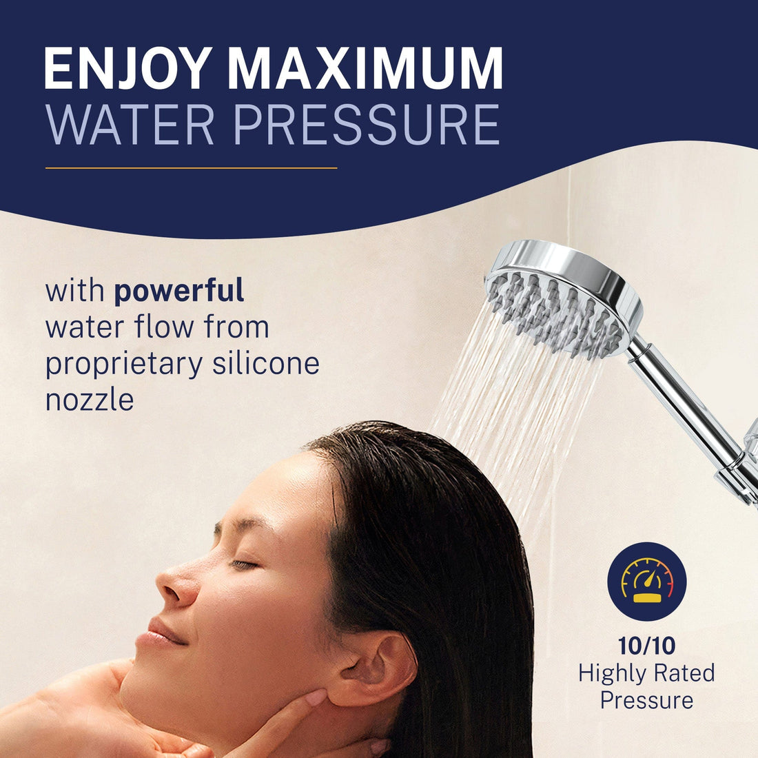 Max Pressure 2-Handle Valve and Trim Shower System with Dual Shower Head and Slide Bar Chrome / 2.5 - The Shower Head Store
