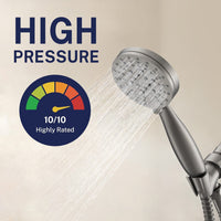 Maximum Water Pressure 3-Spray Handheld Shower Head Set HammerHead Gray / 2.5 GPM HammerHead Gray / 1.75 GPM - The Shower Head Store