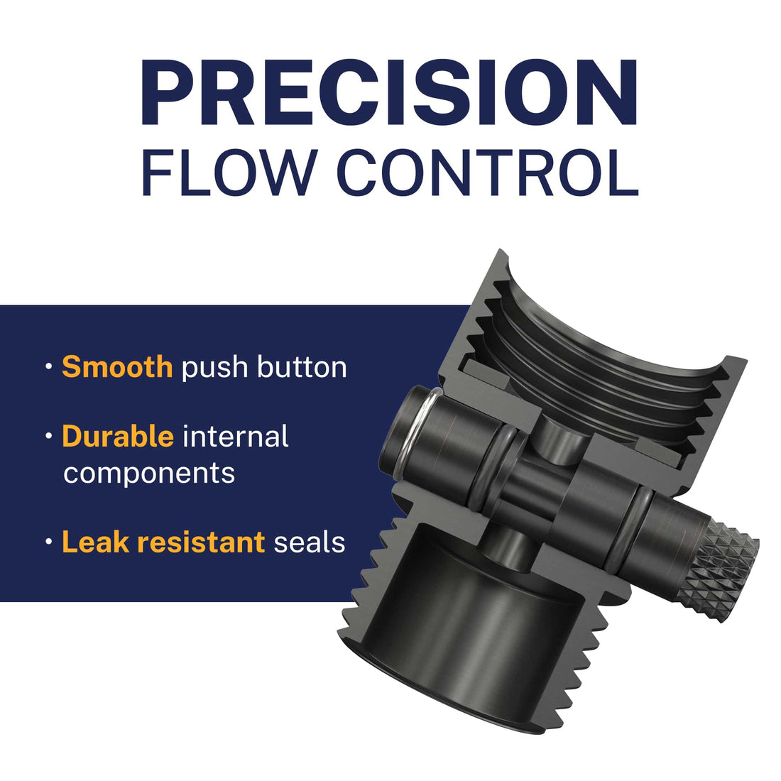 Precise Flow Control Trickle Valve Installed to Handheld Shower Head Oil Rubbed Bronze - The Shower Head Store