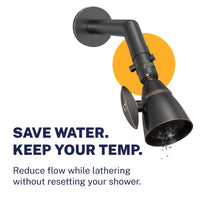 Reduce Flow Trickle Valve Installed to Handheld Shower Head Oil Rubbed Bronze - The Shower Head Store