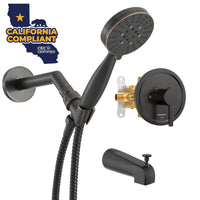 Main Image 1-Handle Valve and Trim Shower System Oil Rubbed Bronze / 1.75 GPM - The Shower Head Store
