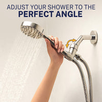 Perfect Angle Solid Metal Handheld Shower Head Set 1-Spray Chrome - The Shower Head Store  Chrome / 2.5 GPM Chrome / 1.75 GPM