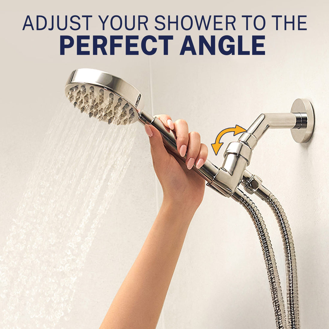 Features All Metal Handheld Shower Head Set 1-Spray Chrome / 2.5 - The Shower Head Store