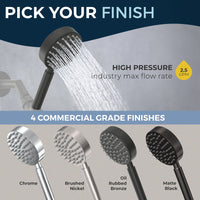Pick Your Finish All Metal 1-Spray Handshower Matte Black / 2.5 - The Shower Head Store