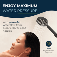 Pressure All Metal Handheld Shower Head Set 1-Spray Matte Black / 2.5 - The Shower Head Store