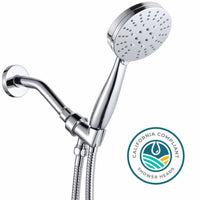 California Compliant Low Flow HammerHead Showers 3-Spray Handheld Shower Head with Hose High Pressure Massage and Mist Sprayer 1.8 / Chrome - The Shower Head Store