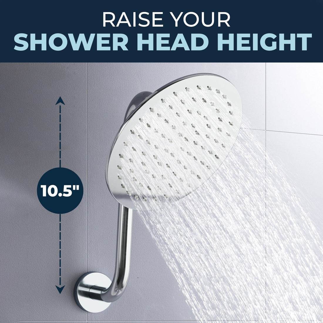 Raise_Your_Shower_Head_S-style_Shower_Arm_Chrome - The Shower Head Store