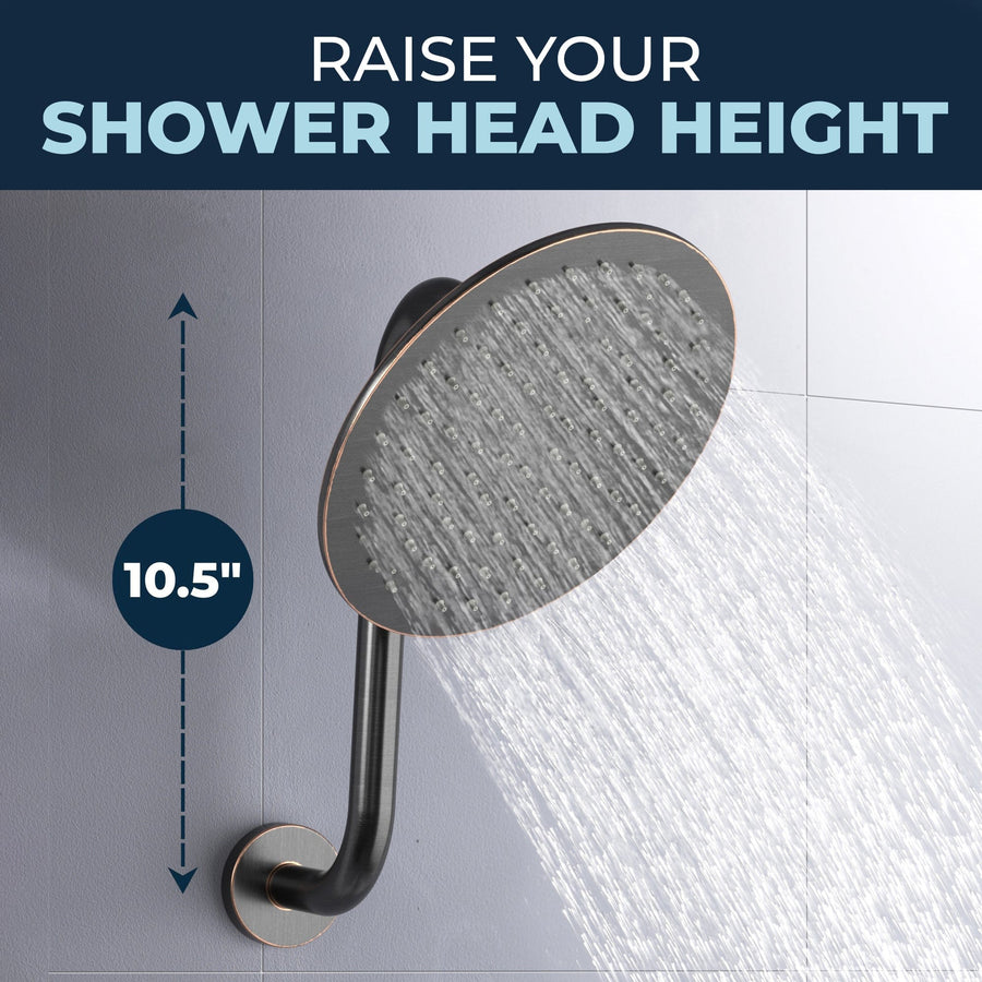 Raise_Your_Shower_Head_S-style_Shower_Arm Oil Rubbed Bronze - The Shower Head Store
