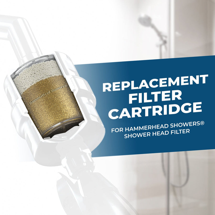 Works with All Shower Heads - KDF 55 and Caclium Sulfite Chlorine Reduction Replacement Cartridge for HammerHead Showers - The Shower Head Store