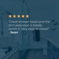 Customer Reviews Adjust Shower Head Height with Shower Arm Extender Extension Arm Brushed Nickel / 12 Inch - The Shower Head Store