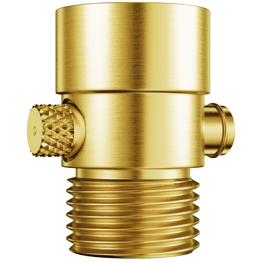 Main Image Brushed Gold Trickle Valve Installed to Handheld Shower Head - The Shower Head Store