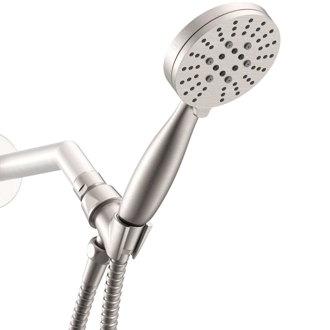 Main Image All Metal 3-Spray Hand Held Shower Head with Hose Brushed Nickel  / 2.5 - The Shower Head Store