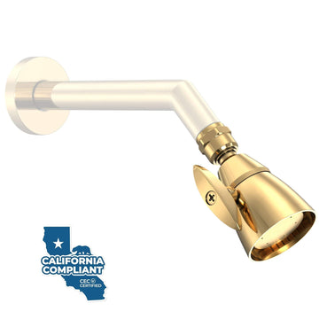 Main Image California Compliant Low Flow HammerHead Showers 2-Inch Shower Head Polished Brass / 1.75 - The Shower Head Store