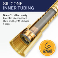 Silicone Inner Tubing Shower Hose Attachment for Shower Head Brushed Gold / 72 Inches - The Shower Head Store