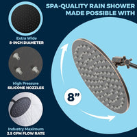 Spa Quality Rain Shower 1-Spray Dual with Adjustable Arm Oil Rubbed Bronze / 2.5 - The Shower Head Store