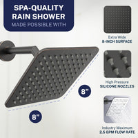 Spa Quality Square Dual Shower Head Set Oil Rubbed Bronze  / 2.5 - The Shower Head Store