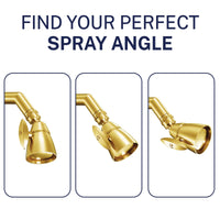 Spray Angle HammerHead Showers 2-Inch Shower Head Brushed Gold / 2.5 GPM Brushed Gold / 1.75 GPM - The Shower Head Store