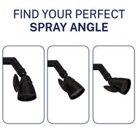 Spray Angle All Metal 2-Inch High Pressure Shower Head Set - Complete Shower System with Valve and Trim Oil Rubbed Bronze / 2.5 GPM Oil Rubbed Bronze / 1.75 GPM - The Shower Head Store
