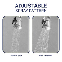 Adjustable Spray Pattern All Metal 2-Inch High Pressure Shower Head Chrome / 2.5 GPM - The Shower Head Store