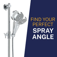 Spray Angle All Metal Shower Slide Bar for Hand Held Shower Heads Chrome - The Shower Head Store