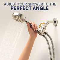 Spray Angle 1-Spray Handheld Shower Head Set HammerHead Gray / 2.5 GPM - The Shower Head Store