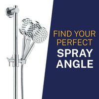 Spray Angle ALL Metal Shower Slide Bar with Hand Held Shower Head & Hose Chrome / 2.5 GPM Chrome / 1.75 GPM - The Shower Head Store