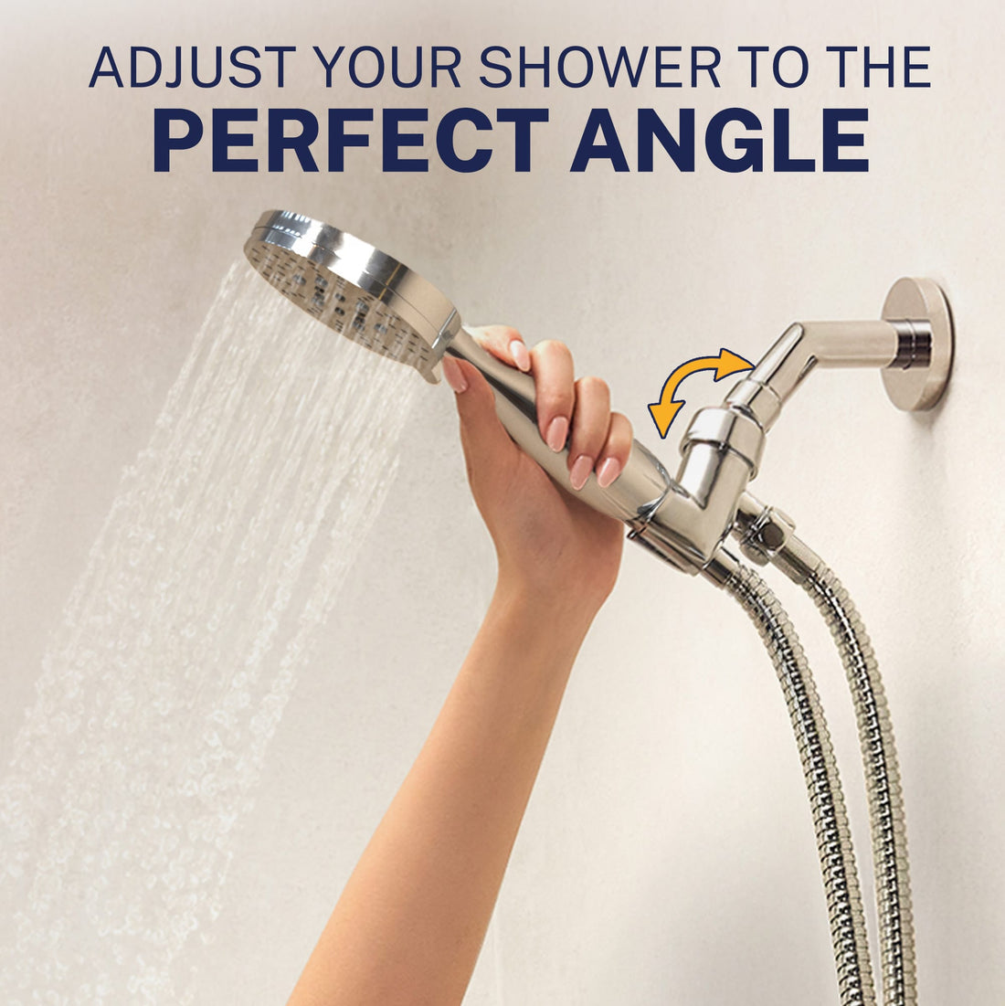Spray Angle 3-Spray Handheld Shower Head Set HammerHead Gray / 2.5 GPM HammerHead Gray / 1.75 GPM - The Shower Head Store