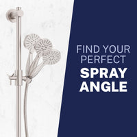 Adjustable Spray Slide Bar with 3-Spray Hand Held Shower Head & Hose Brushed Nickel  / 2.5 - The Shower Head Store