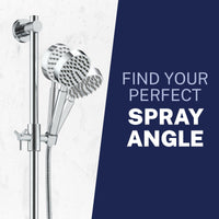 Adjustable Angle Slide Bar with Low Flow 1-Spray Handheld Shower Head Set Chrome / 1.75 - The Shower Head Store