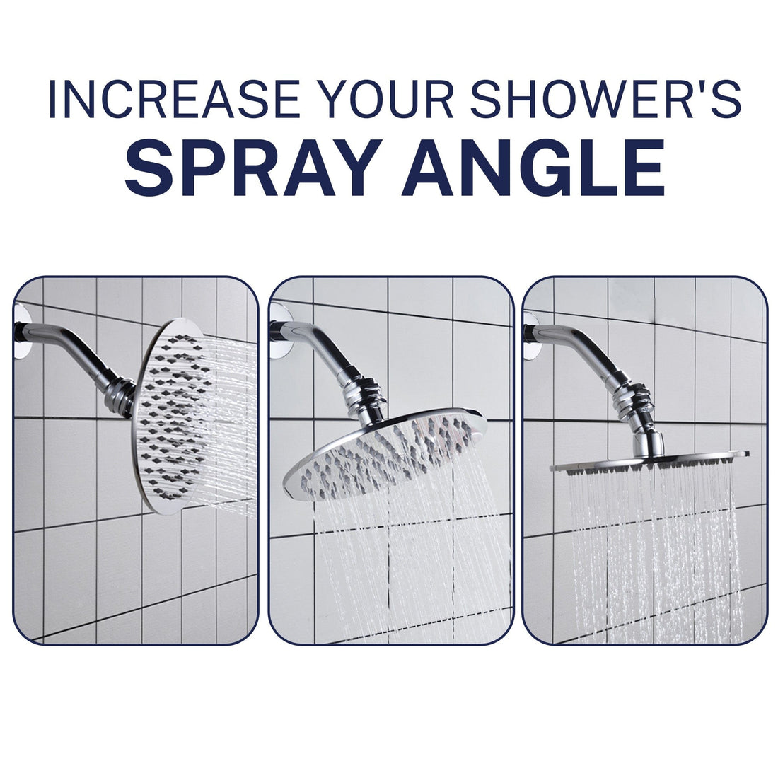 Spray Angle Swivel Adapter - 100% METAL Shower Head Swivel Adapter To Adjust Showerhead Angle, Matte Black - The Shower Head Store