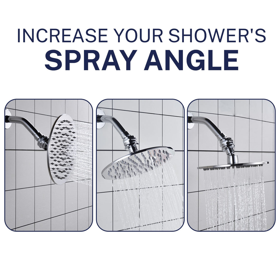 Spray Angle Swivel Adapter with Extended Threads for a Leak Free Seal HammerHead Showers Brushed Nickel - The Shower Head Store
